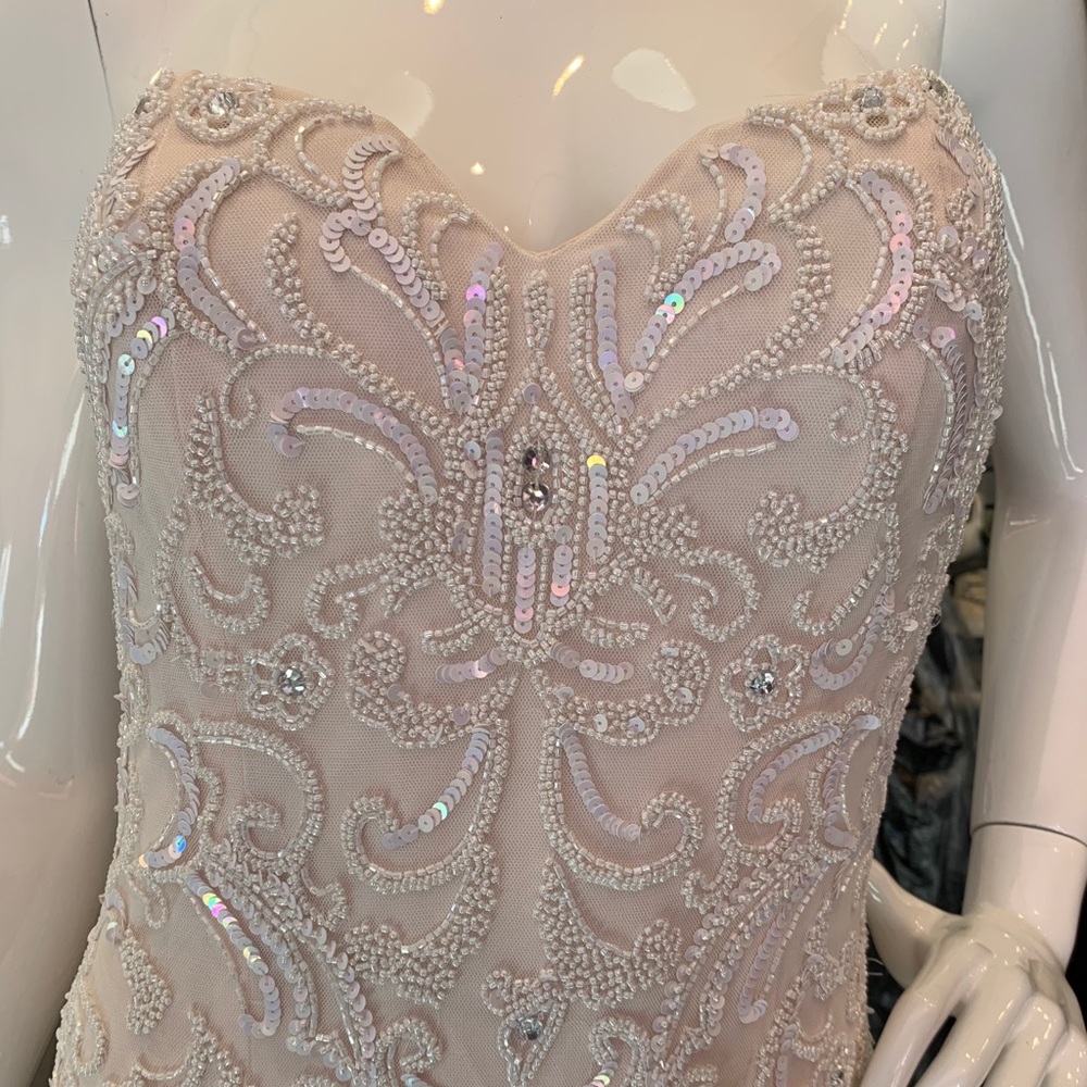 Scala Pink Strapless Gown - Picture 4 of 6